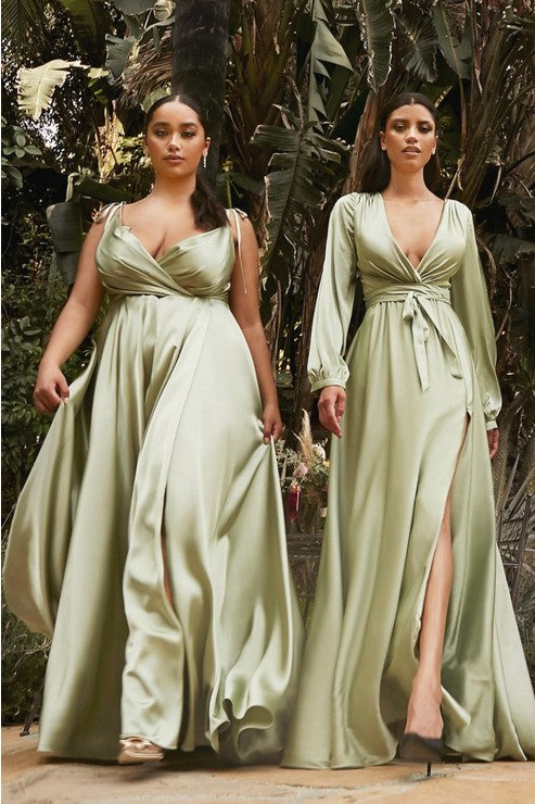 Flowy Satin A-Line Bridesmaid Dress