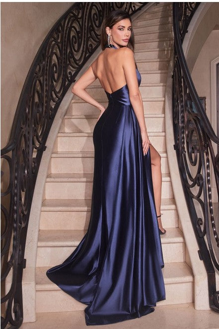Satin Halter Neck Bridesmaid Dress
