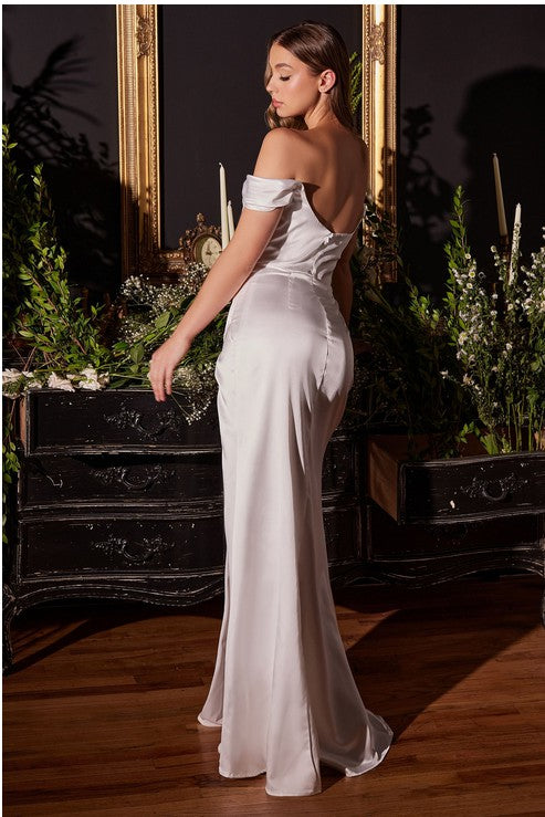 White Off the Shoulder Corset Dress