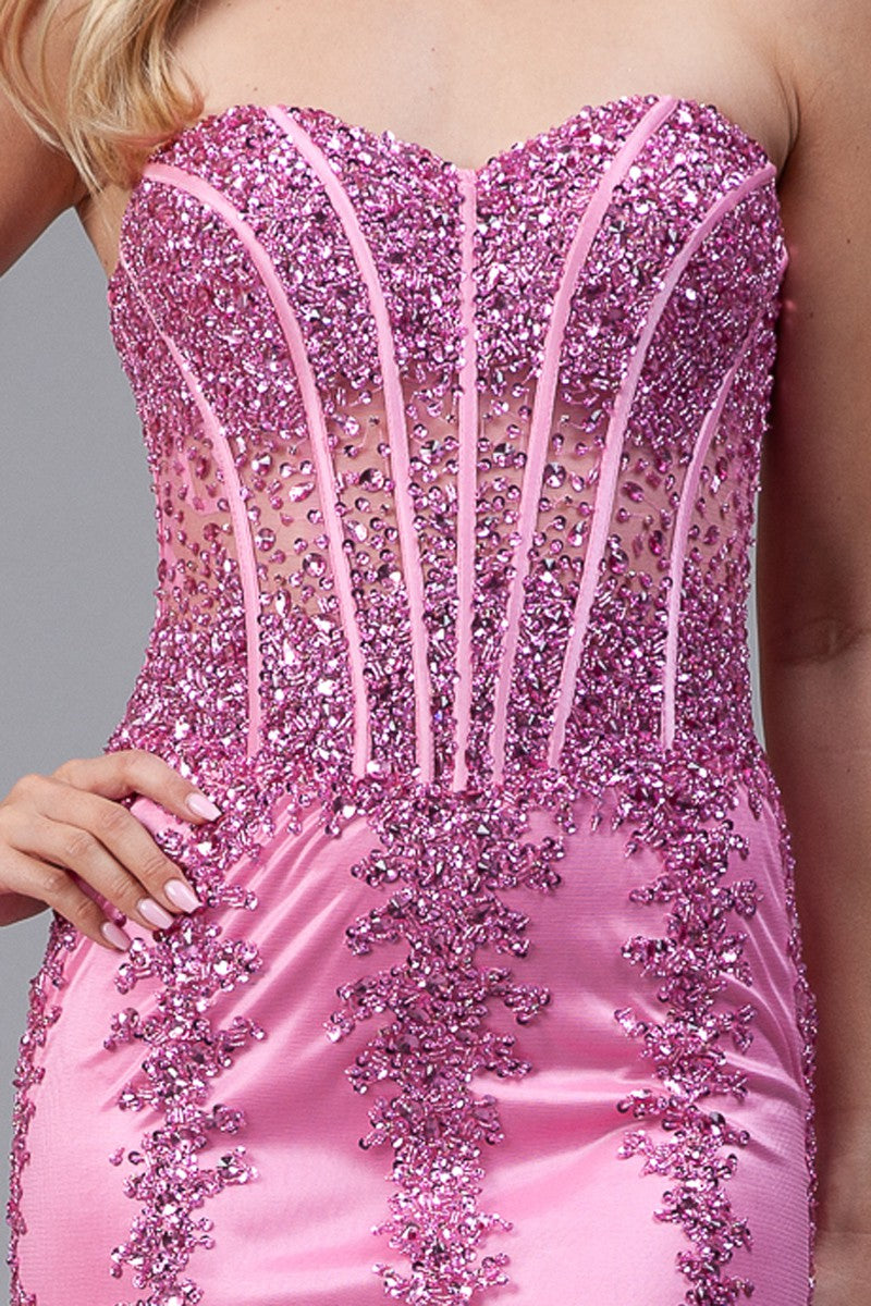 Sleeveless Mermaid Bejeweled Dress