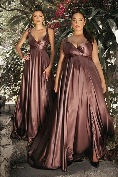 Flowy Satin A-Line Bridesmaid Dress
