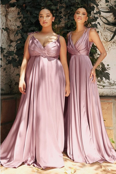 Flowy Satin A-Line Bridesmaid Dress