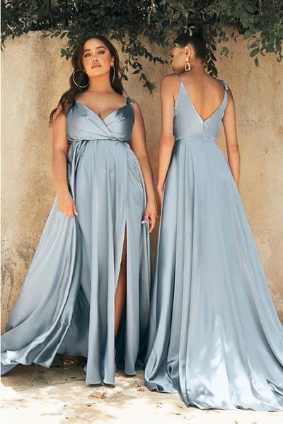 Flowy Satin A-Line Bridesmaid Dress