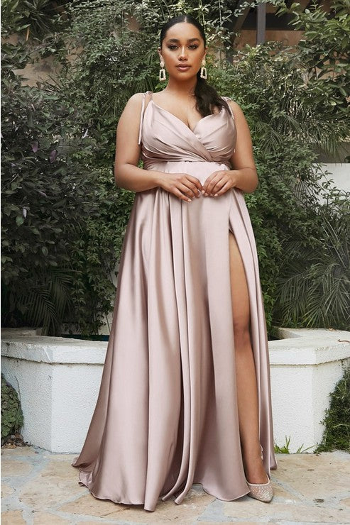 Flowy Satin A-Line Bridesmaid Dress