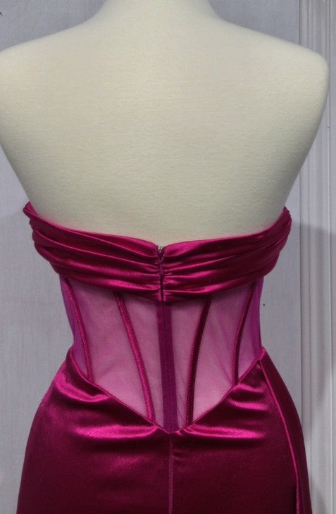 Satin Strapless Corset Dress