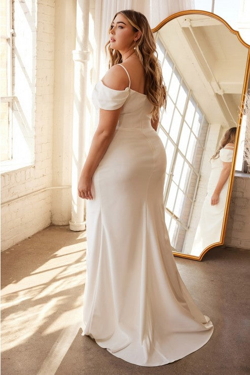 Plus Size Off the Shoulder Wedding Dress