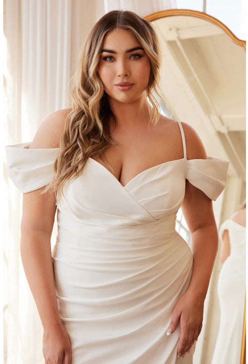 Plus Size Off the Shoulder Wedding Dress