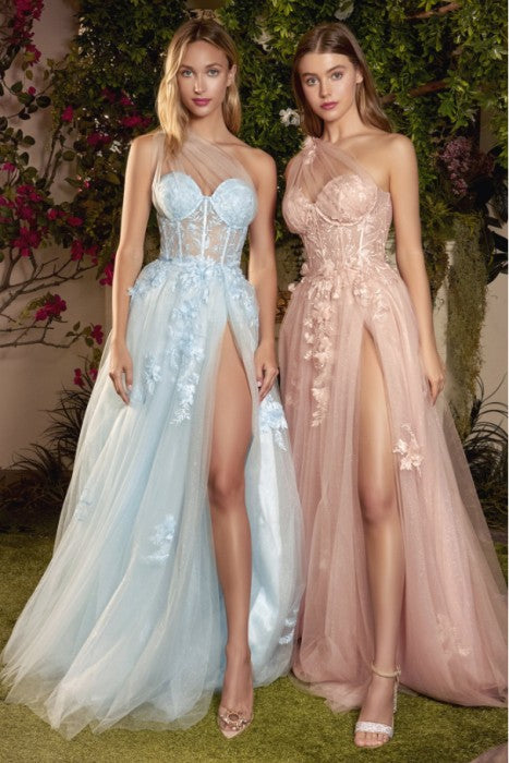 One Shoulder A-Line Dress