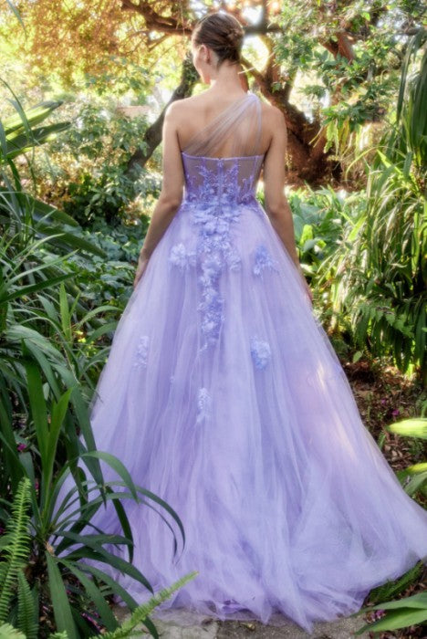 One Shoulder A-Line Dress