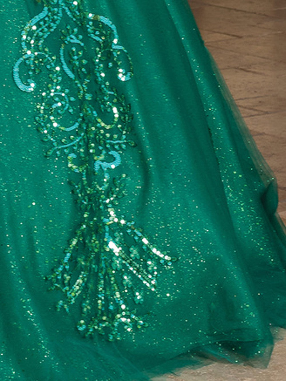 Shoulder Straps Embellished Quinceanera Dress