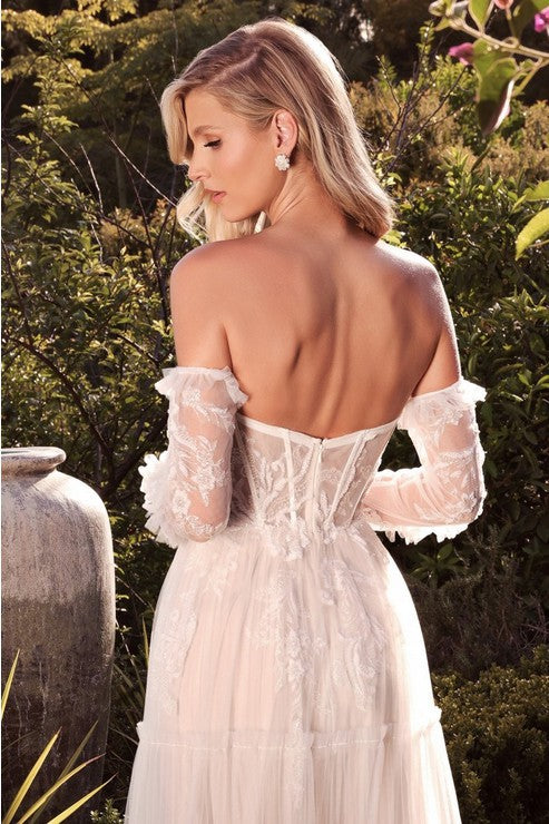 Off the Shoulder Strapless Wedding Dress
