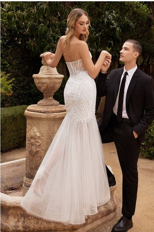 Strapless Beaded Wedding Dress