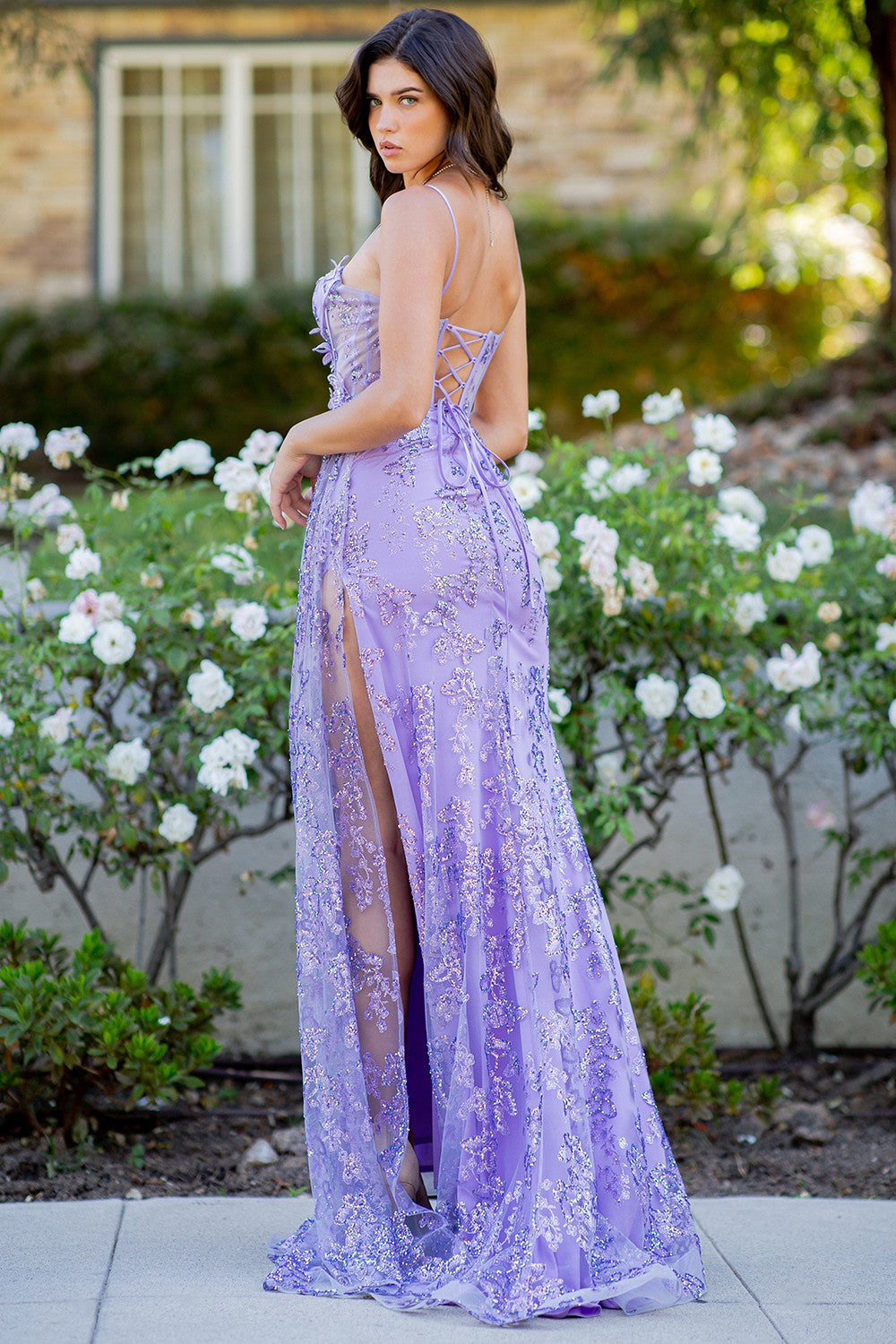 Lilac 3D Butterfly Sleeveless Dress