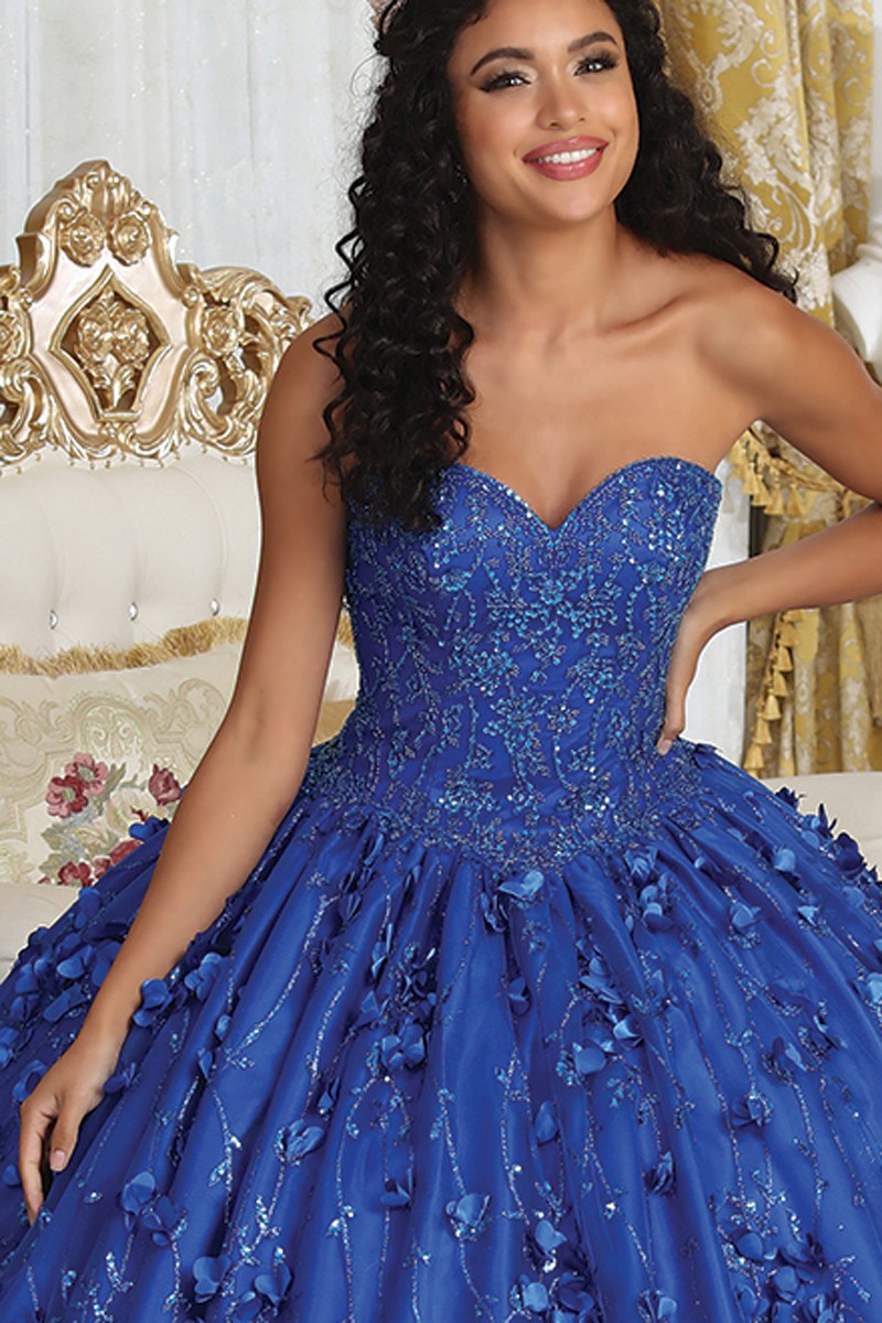 Sweetheart 3D Floral Applique Quinceanera Ballgown