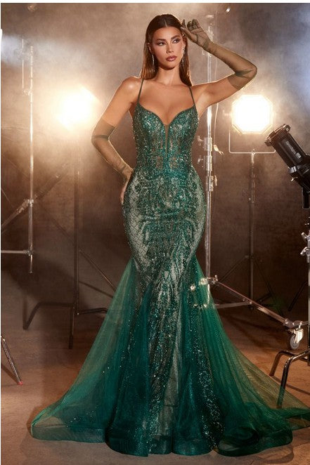 Sleeveless Embellished Mermaid Dress