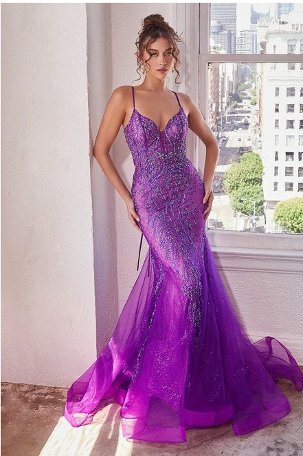 Sleeveless Embellished Mermaid Dress